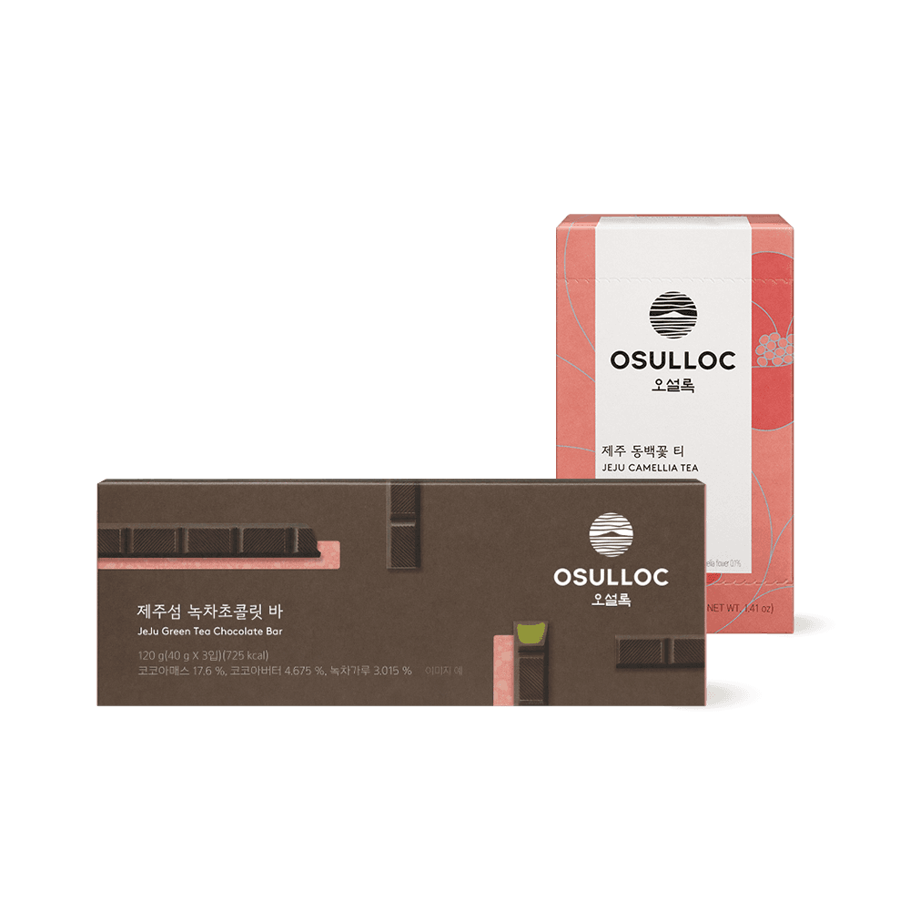 제주섬 녹차 초콜릿바 & 제주 동백꽃티 20입