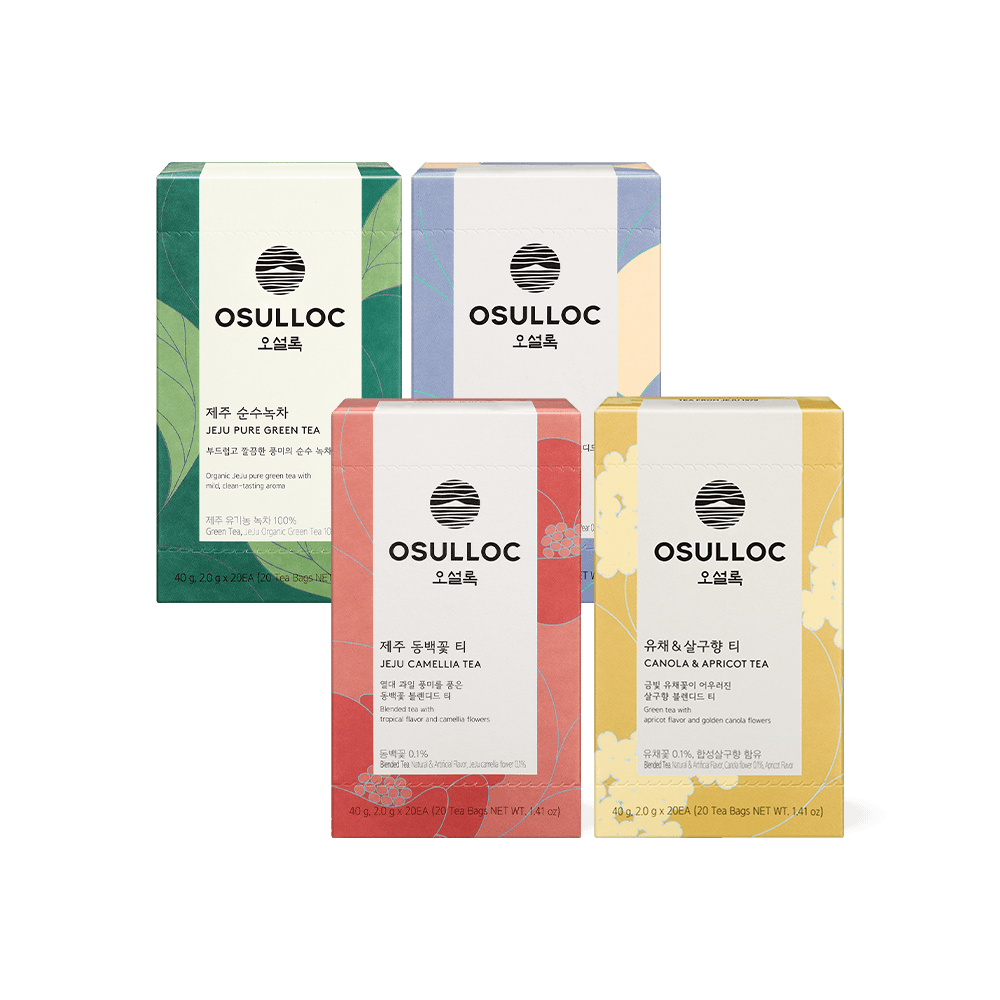 순수녹차&꿀배&동백&살구 80입