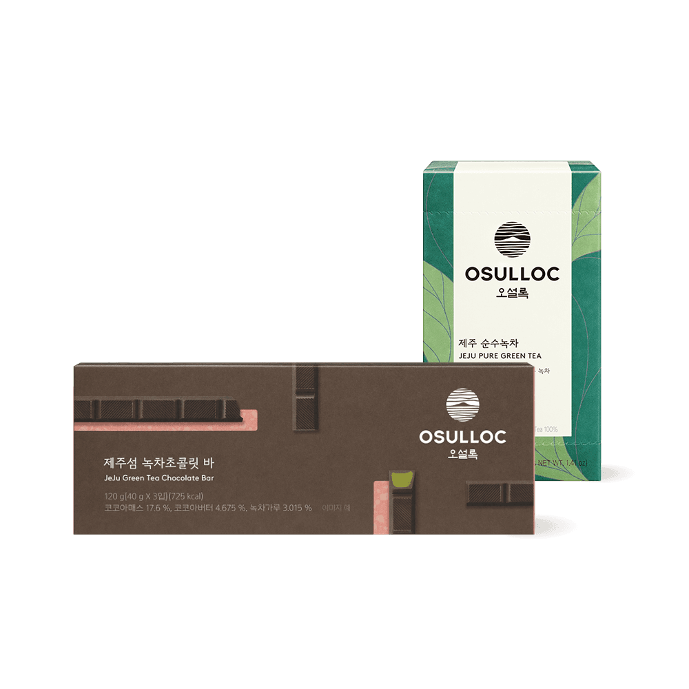 제주섬녹차초콜릿바 & 제주 순수 녹차 20입