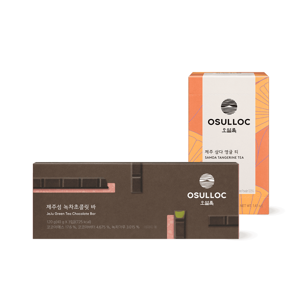 제주섬 녹차 초콜릿바 & 제주 삼다 영귤 티 20입